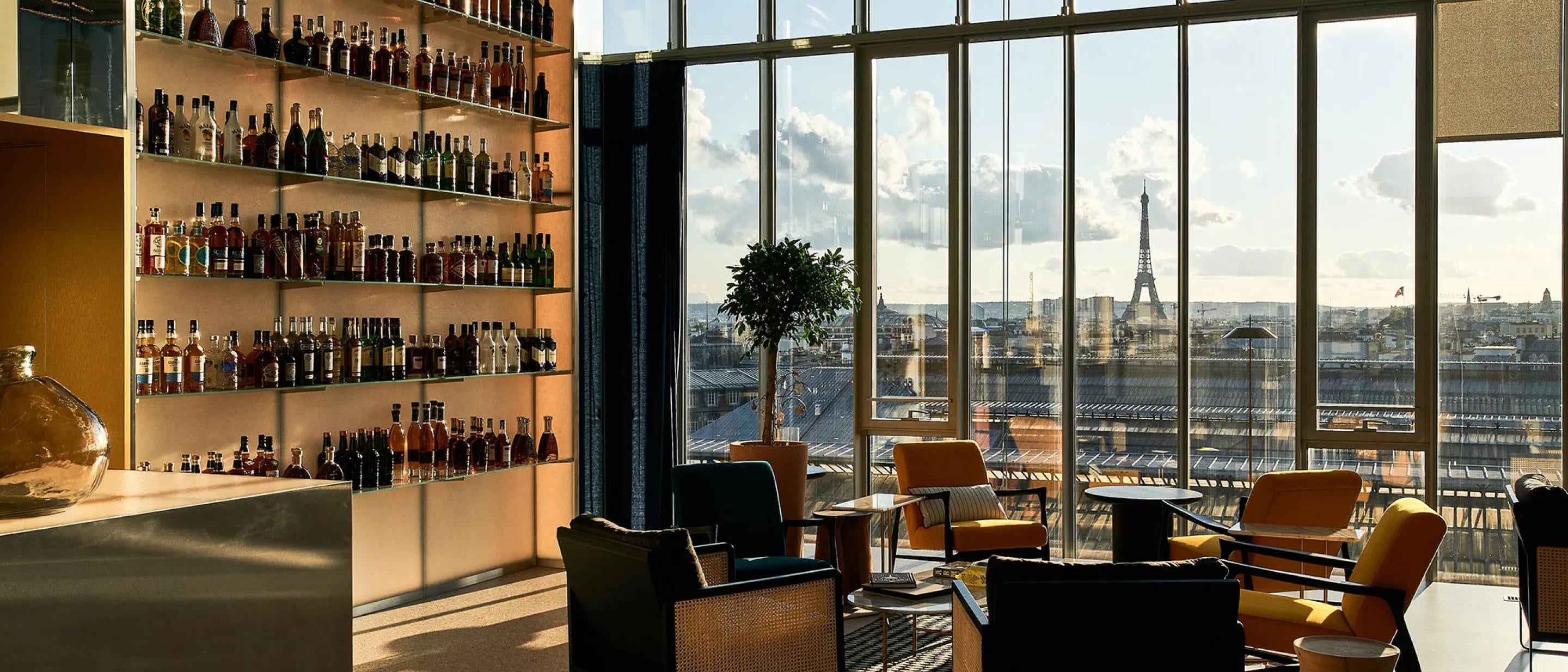 Interior view of The Island, Pernod Ricard's headquarters in Paris, France.